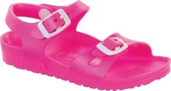 Birkenstock Children's Rio Essentials -Best Shoe Store birkenstock childrens rio essentials neon pink eva 126163 96440.1644859929