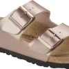 Birkenstock Women's Arizona Electric Metallic -Best Shoe Store birkenstock womens arizona electric metallic copper birko flor 1023960 16830.1686372333.600.600