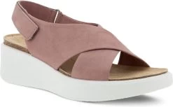 ECCO Women's Flowt Wedge Cork Sandal -Best Shoe Store ecco womens flowt wedge cork sandal woodrose 27230302702 62411.1620316142