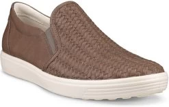 ECCO Women's Soft 7 Woven II Slip-On -Best Shoe Store ecco womens soft 7 woven ii slip on taupe 47011301674 19649.1702004511