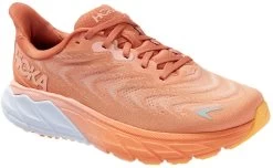 Hoka Women's Arahi 6 -Best Shoe Store hoka womens arahi 6 sun baked shell coral 1123195 sbscr 13431.1700607607