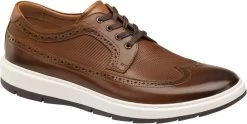 Johnston & Murphy Elliston Wingtip -Best Shoe Store johnston murphy mens elliston wingtip cognac embossed full grain 25 3096 29557.1567721392