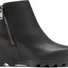 Sorel Women's Joan Of Arctic Wedge III Zip Bootie -Best Shoe Store sorel womens joan of arctic wedge 3 zip bootie black sea salt 1951161010 89556.1659509519