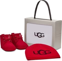 UGG Infants Neumel And UGG Beanie -Best Shoe Store ugg childrens infants neumel beanie samba red 1104729i sbr 59092.1657953064