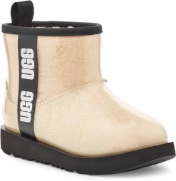 UGG Big Kids Classic Clear Mini II 12 UGG Big Kids Classic Clear Mini II -Best Shoe Store ugg kids classic clear mini 2 natural black 1112386k nblc 70299.1656432983