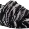 UGG Kids Fluff Yeah Slide Zebra 2 UGG Kids Fluff Yeah Slide Zebra -Best Shoe Store ugg kids fluff yeah slide zebra black white 1116156k bwht 32553.1598917532.600.600