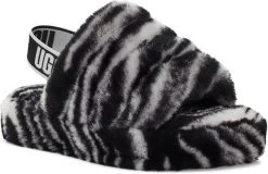 UGG Kids Fluff Yeah Slide Zebra