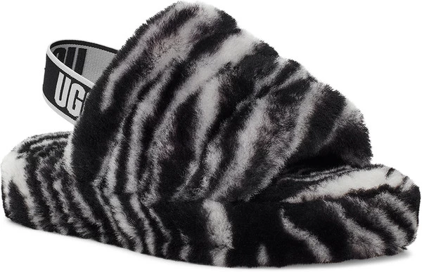 UGG Kids Fluff Yeah Slide Zebra 3 UGG Kids Fluff Yeah Slide Zebra
